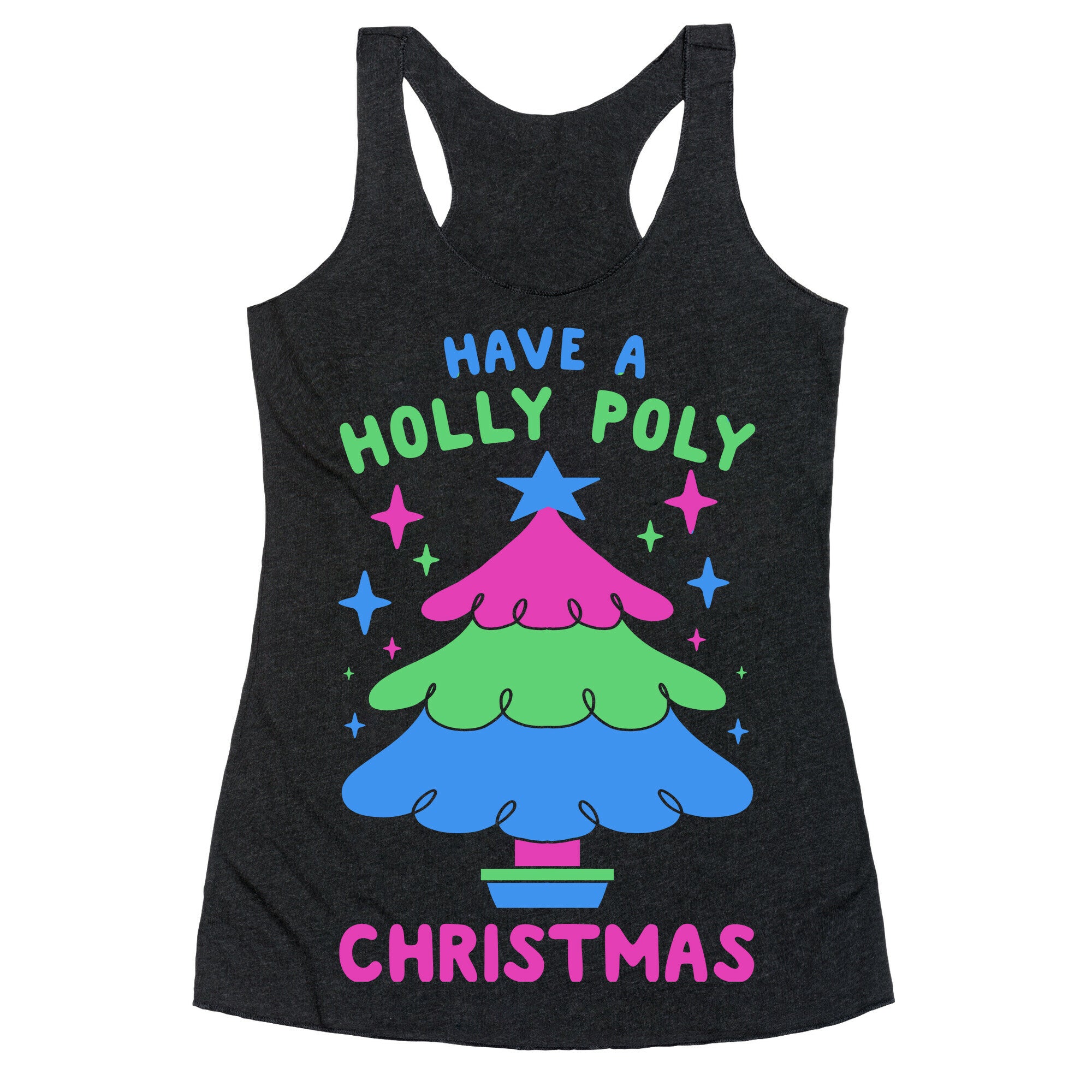 Have a Holly Poly Christmas Racerback Tank
